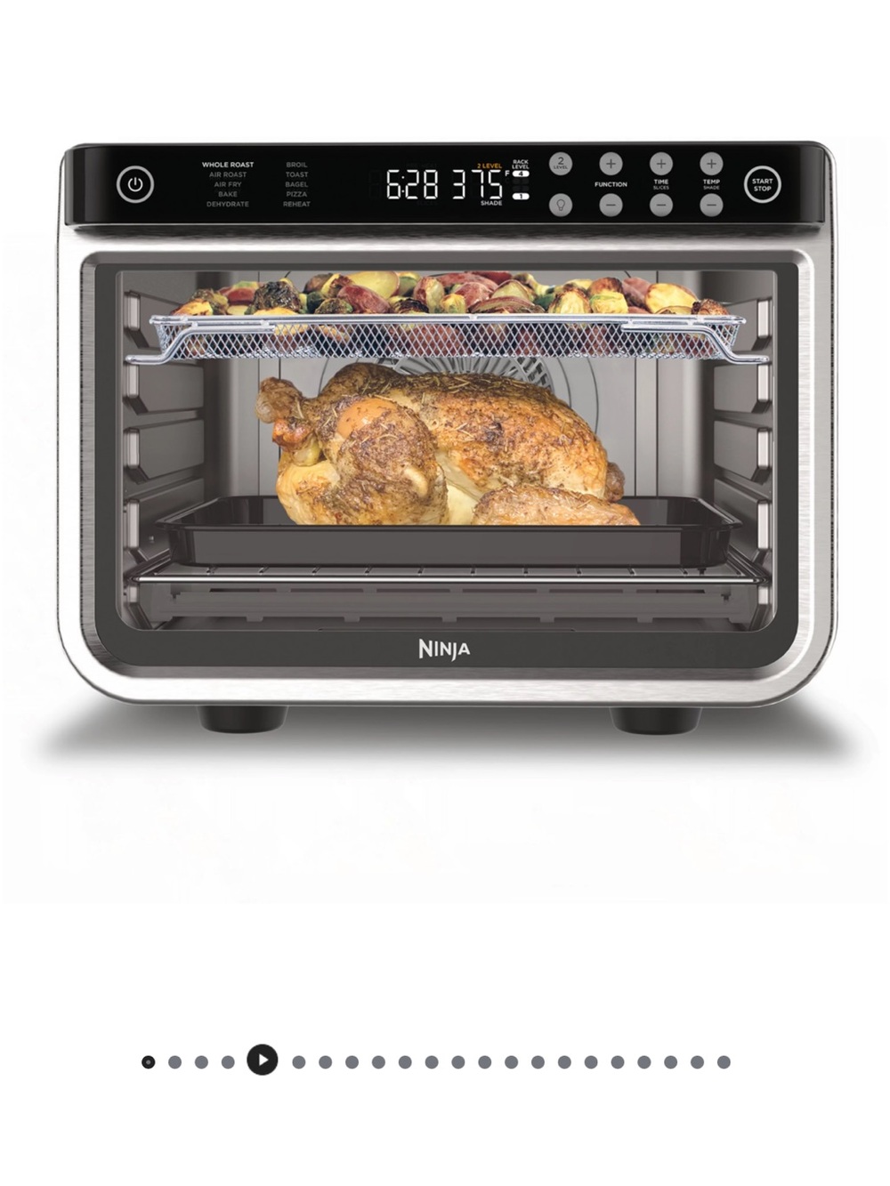 Ninja Stainless Steel and Black Digital Toaster Oven Air Fryer
